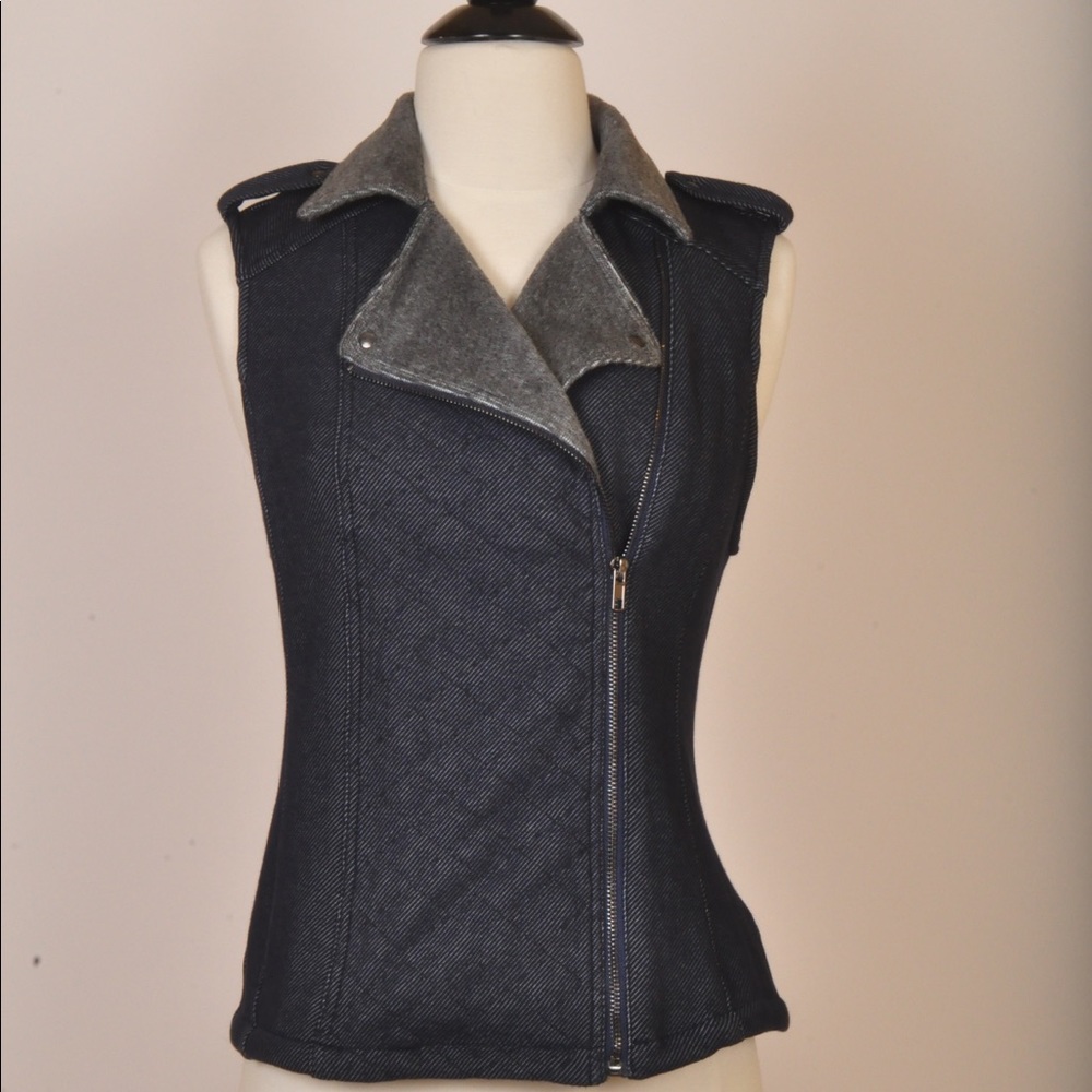 Denim Vest with Plush lining